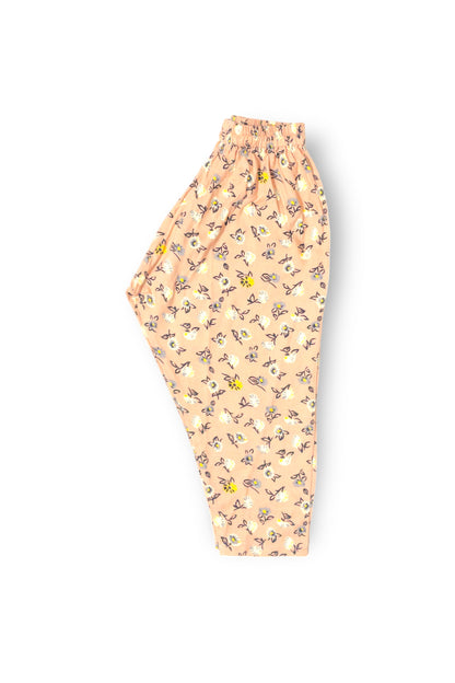 Peach Black Floral (2 Piece Suit)