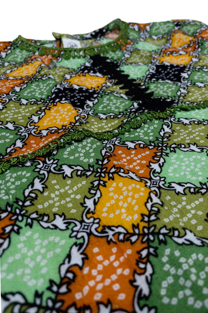 Green Black sequence Kurti