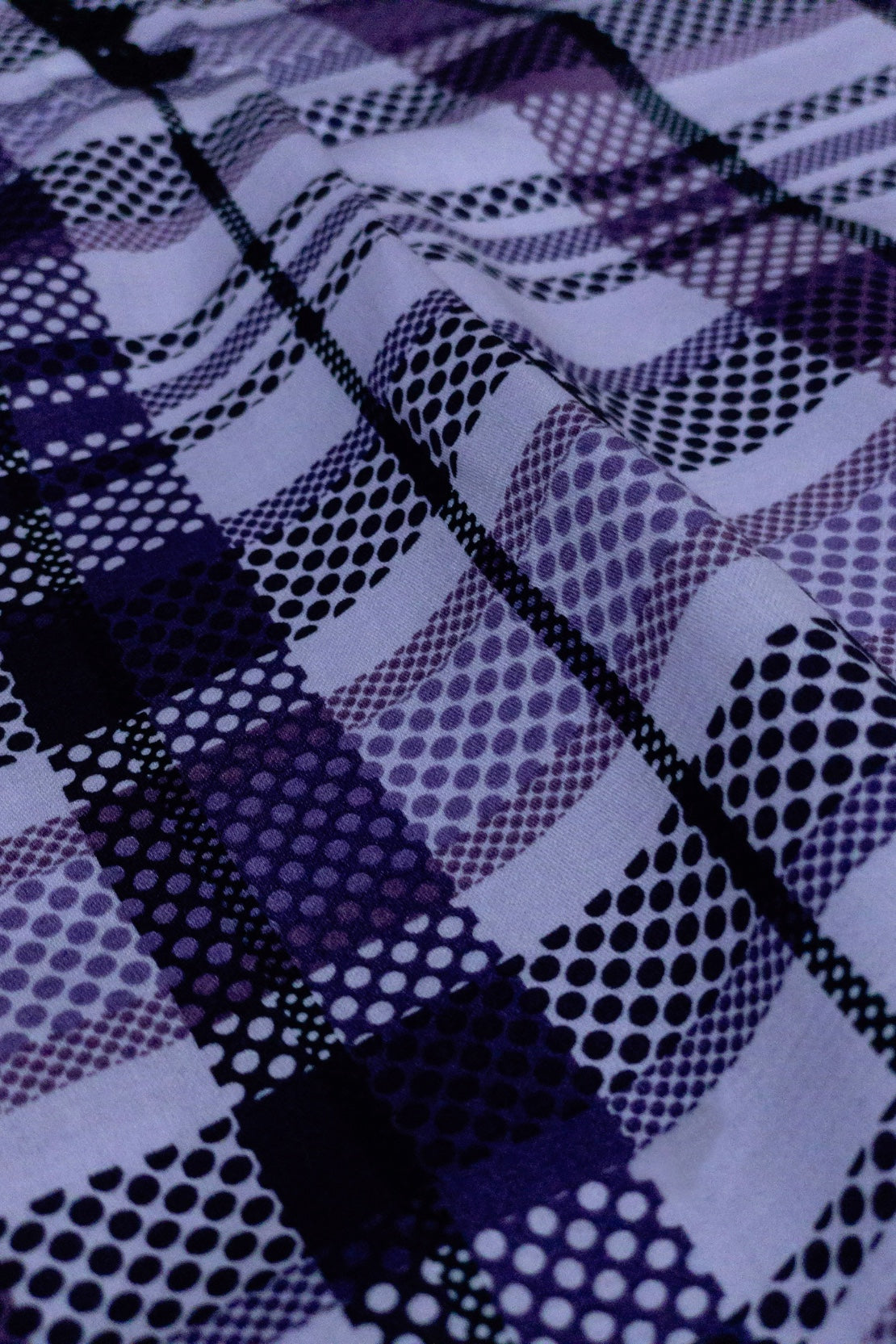 Purple Check Kurti